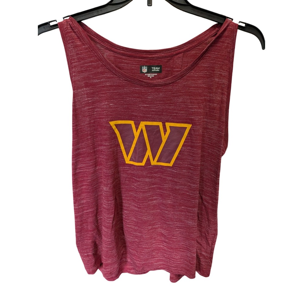 NFL Team Apparel Washington Commanders Burgundy Space Dye Open Back Tank Top XL